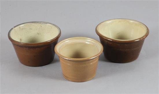 Three late 19th century Continental paté pans